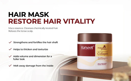 Hair Repair Collagen Treatment 500ml | Deep Repair Keratin & Collagen Hair Mask for Dry, Damaged & Frizzy Hair | Smooth, Soft & Shiny Hair | Suitable for All Hair Types