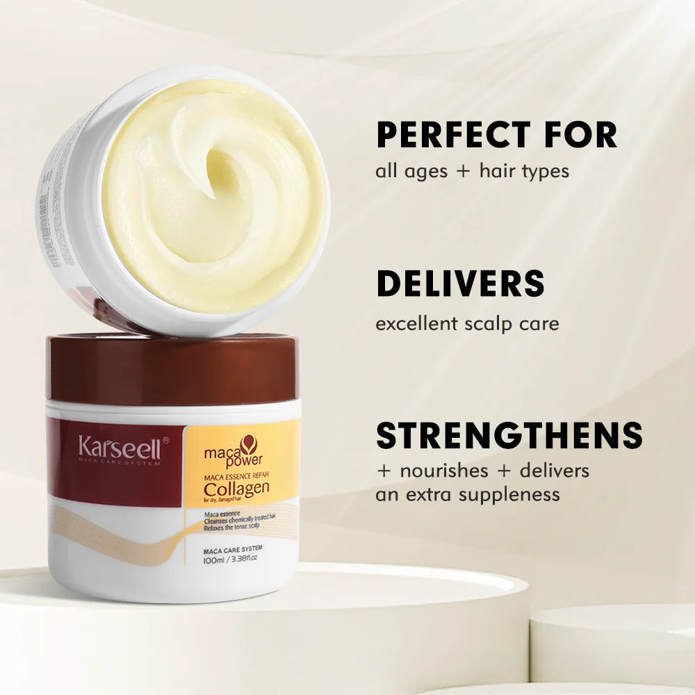 Hair Repair Collagen Treatment 500ml | Deep Repair Keratin & Collagen Hair Mask for Dry, Damaged & Frizzy Hair | Smooth, Soft & Shiny Hair | Suitable for All Hair Types