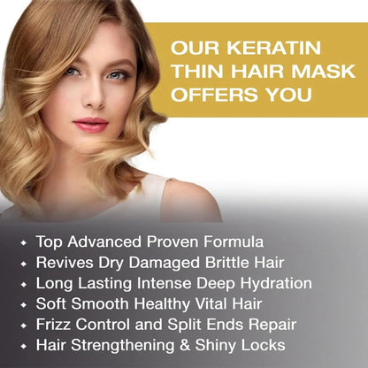 Hair Repair Collagen Treatment 500ml | Deep Repair Keratin & Collagen Hair Mask for Dry, Damaged & Frizzy Hair | Smooth, Soft & Shiny Hair | Suitable for All Hair Types