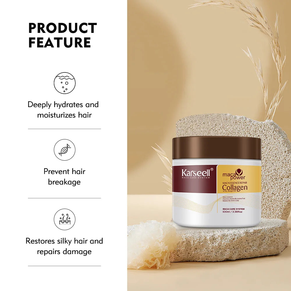Hair Repair Collagen Treatment 500ml | Deep Repair Keratin & Collagen Hair Mask for Dry, Damaged & Frizzy Hair | Smooth, Soft & Shiny Hair | Suitable for All Hair Types